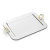 Silver and brass challah tray