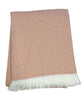 Monogrammed herringbone throw