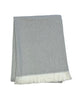 Monogrammed herringbone throw