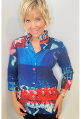 Blue print shirt