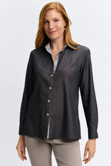 Charcoal twill shirt