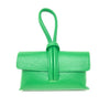 Leather wristlet bag