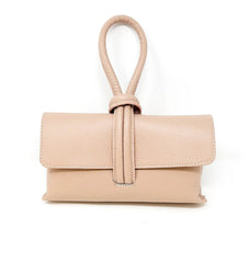 Leather wristlet bag