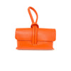 Leather wristlet bag