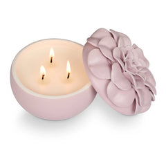 Flower candle lavendar
