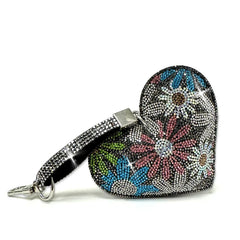 Crystal heart charm/keyring