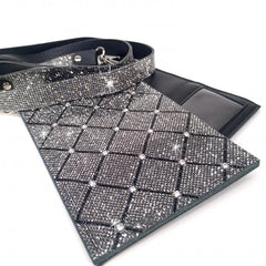 Black/silver jeweled cellphone purse