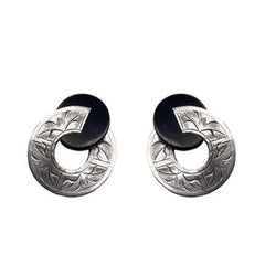 Broken circle earrings