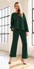 Matte crepe knit pant set