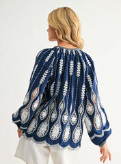 Eyelet blouse
