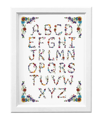 Floral alphabet wall plaque