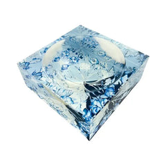Floral lucite bowl