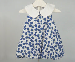 Blue floral bubble dress