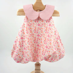 Peach floral bubble dress