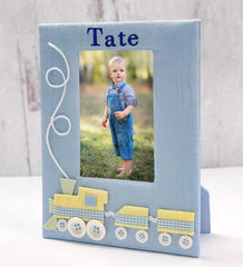Monogrammed choo-choo frame