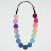 Rainbow wood necklace