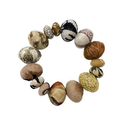 Fabric bead bracelet