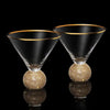 Set of 2 sparkle cocktail glasses