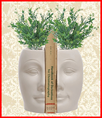Stoneware vase/bookends