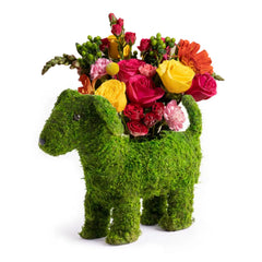 Moss puppy vase