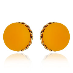 Macaron clip earrings