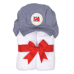 Train engineer hooded towel