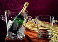 Personalized crystal ice bucket