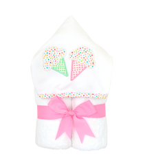 Ice cream cone hooded towel