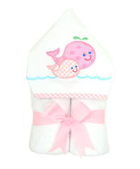 Whale hooded towel