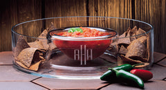 Monogrammed chip 'n dip