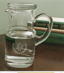 Monogrammed bedside decanter