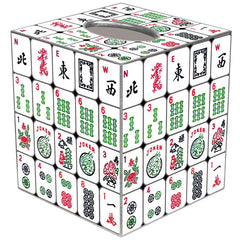 Mah jong tissue box cover