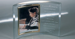 Glass etched invitation frame