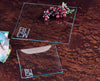Monogrammed glass trays